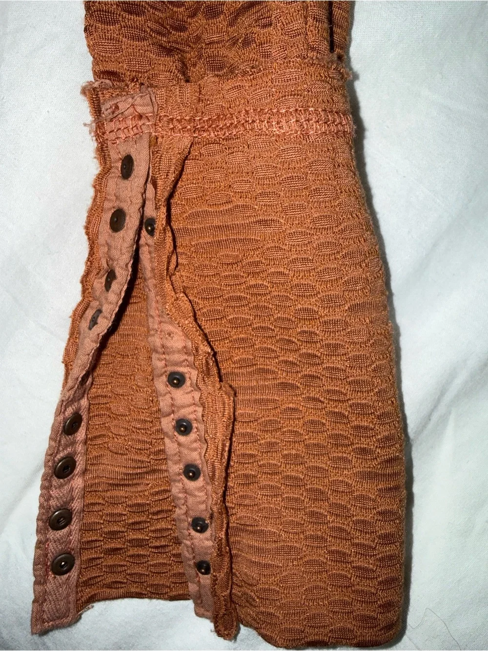 Free People Copper Wrap Blouse with Side Ruching